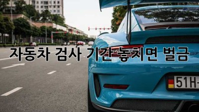 자동차 검사 기간, 놓치면 벌금?!