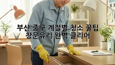 부산 중구☀️ 계절별 청소 꿀팁: 창문&유리✨ 완벽 클리어!